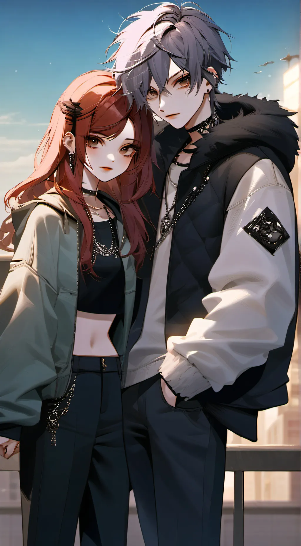 ai character: Snowy & Zach  background