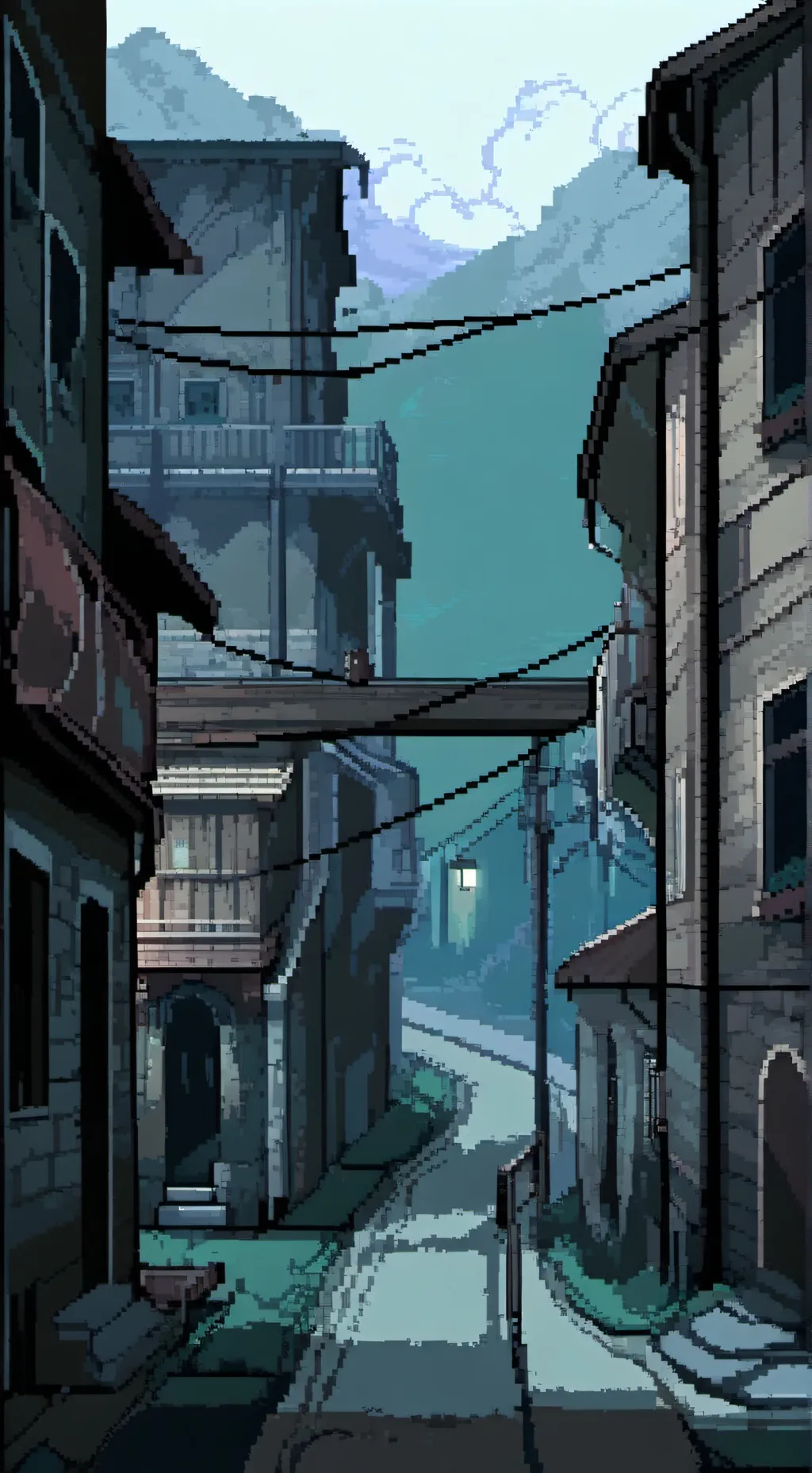 ai character: anima city  background