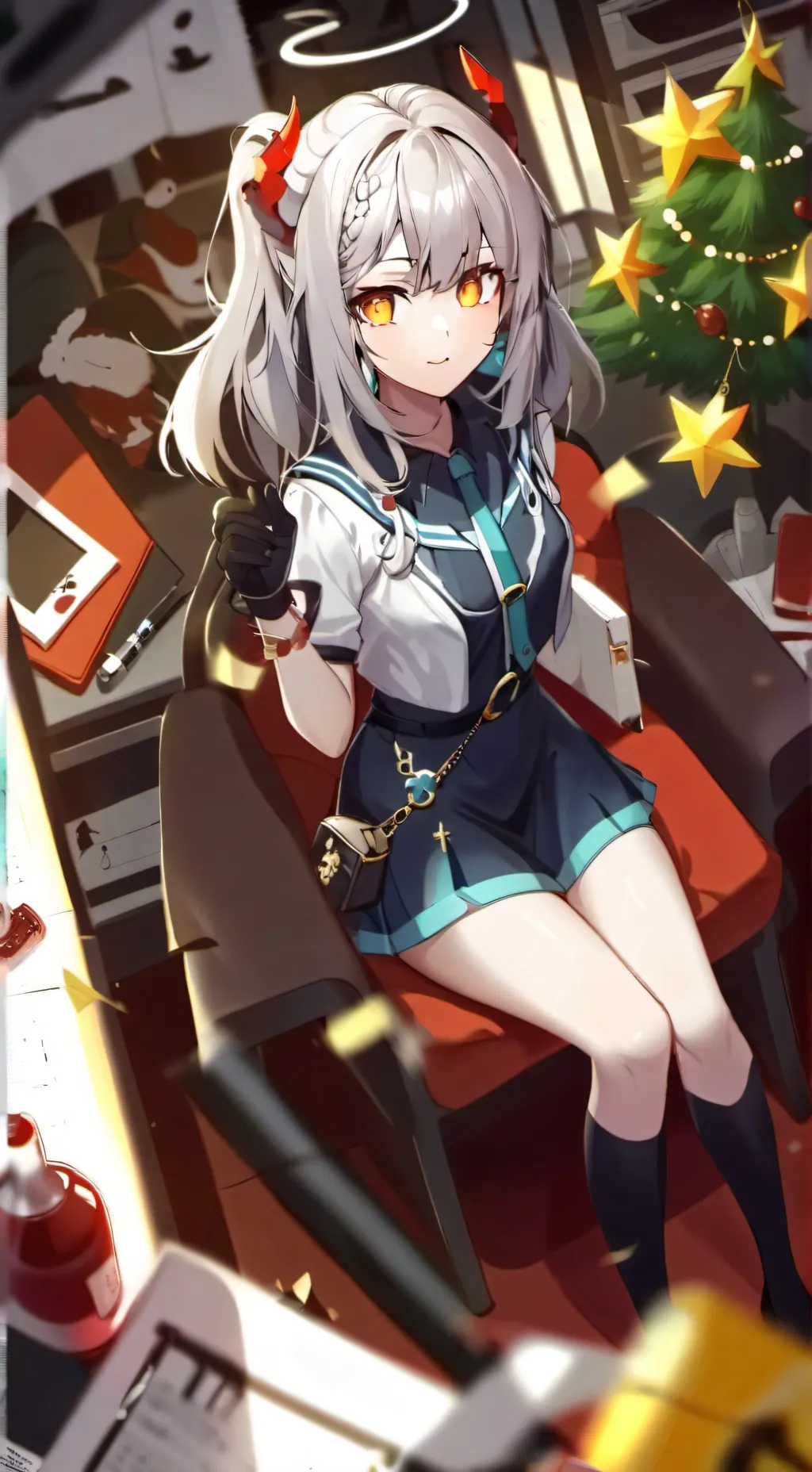 ai character: Ashley  background