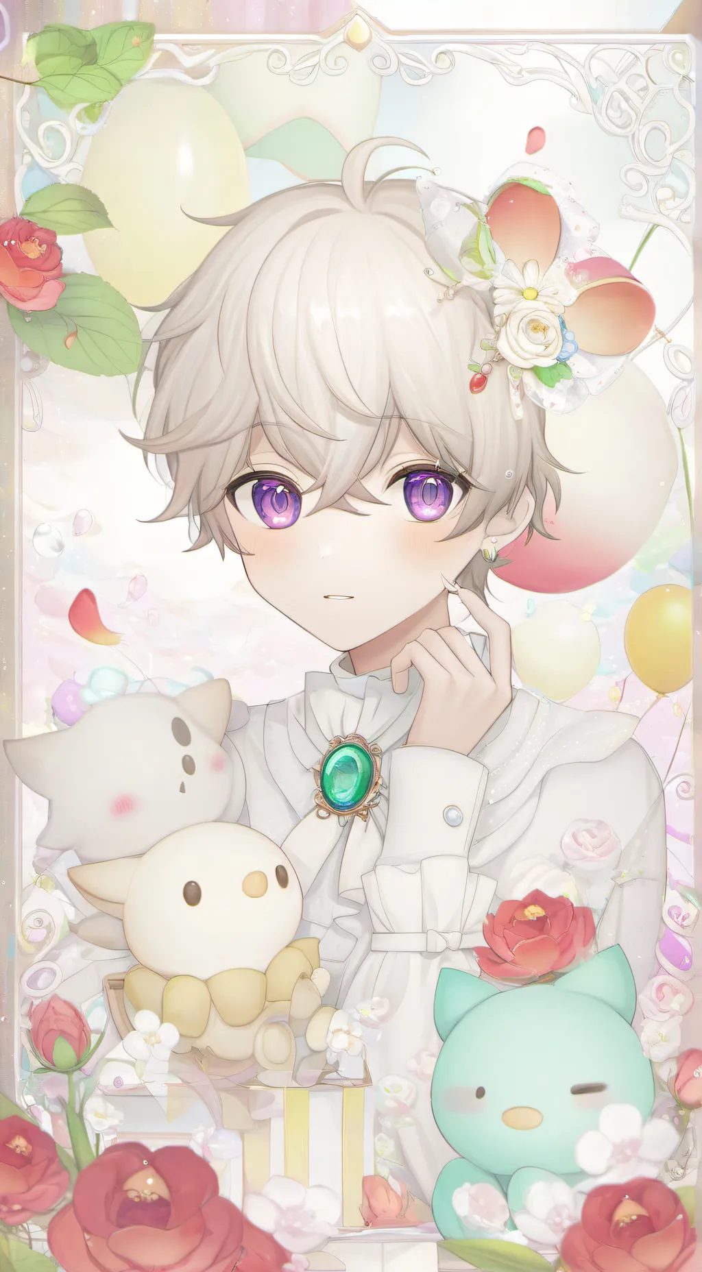 ai character: 🌒 Moonflower 🏳️‍🌈🌼 background