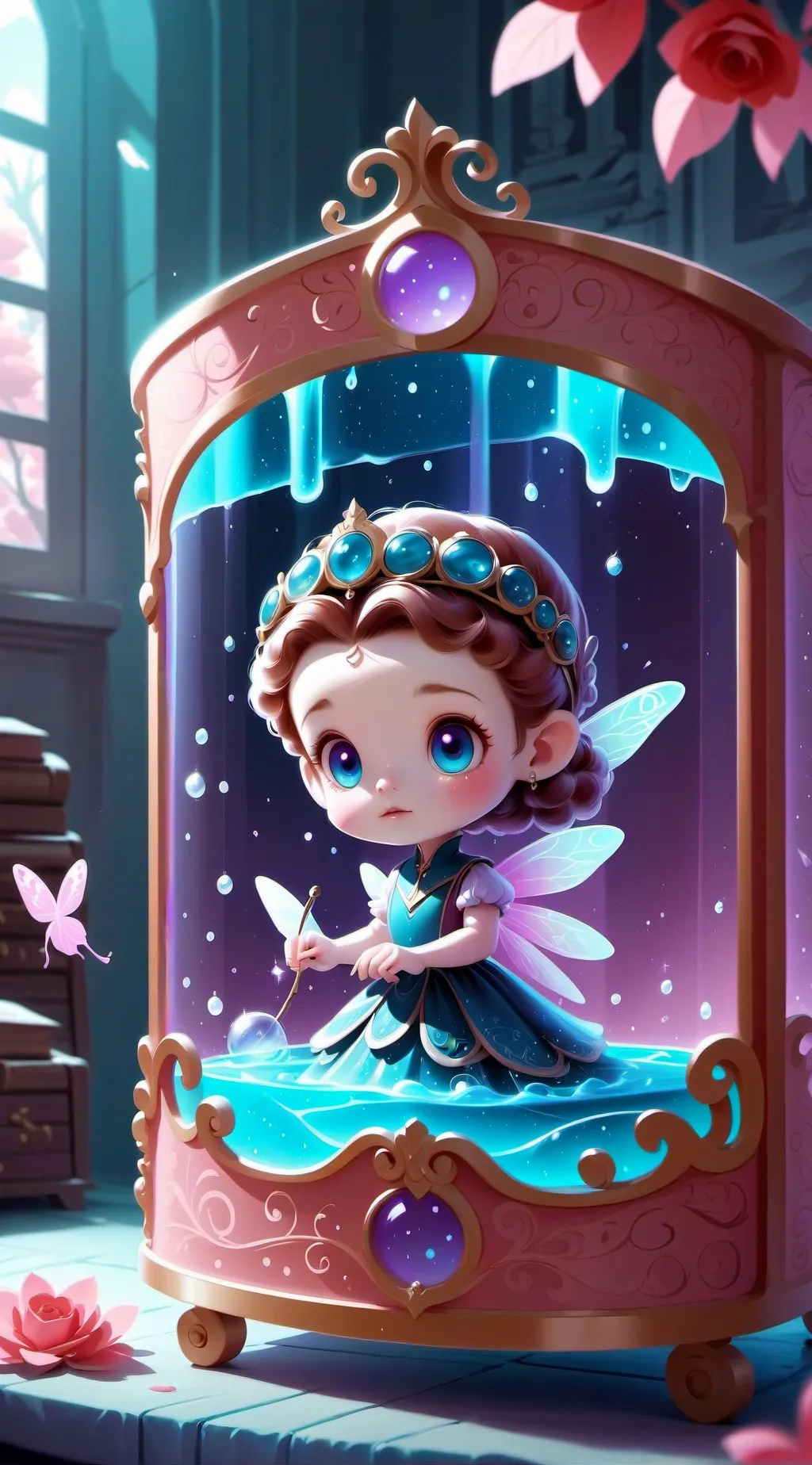 ai character: un bébé  background