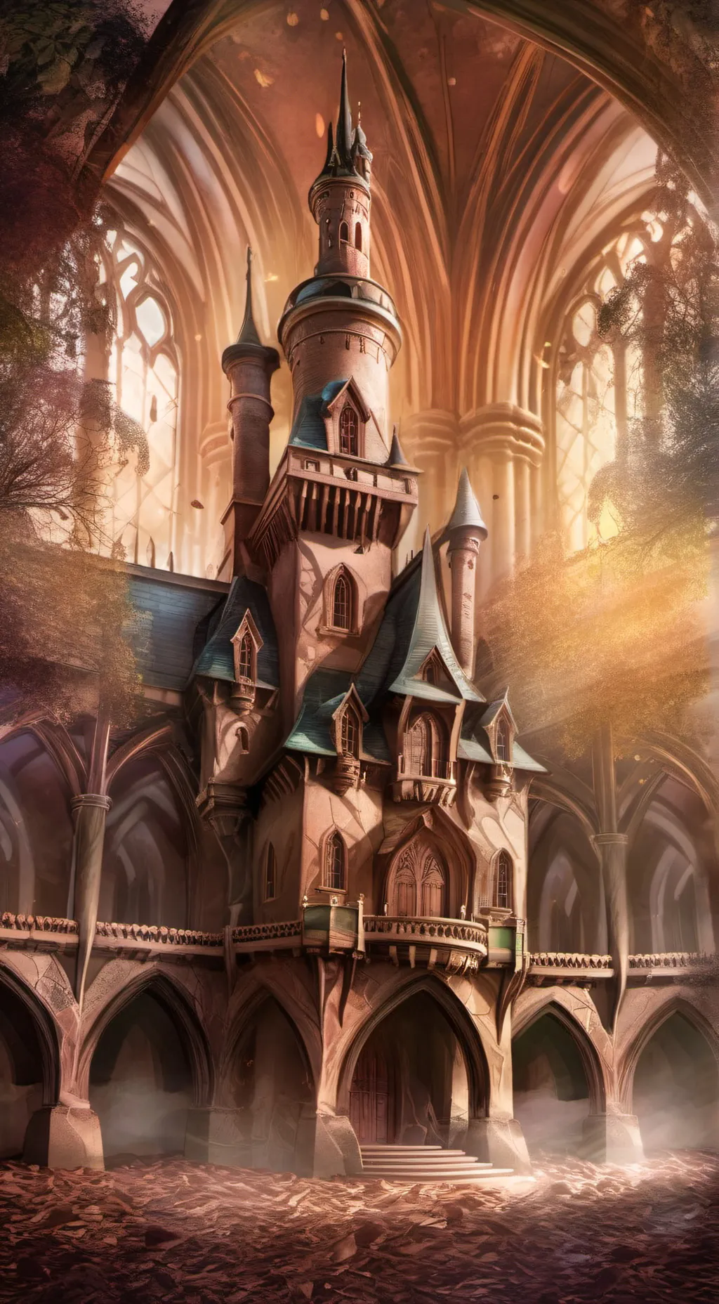 ai character: mundo de chocolate background