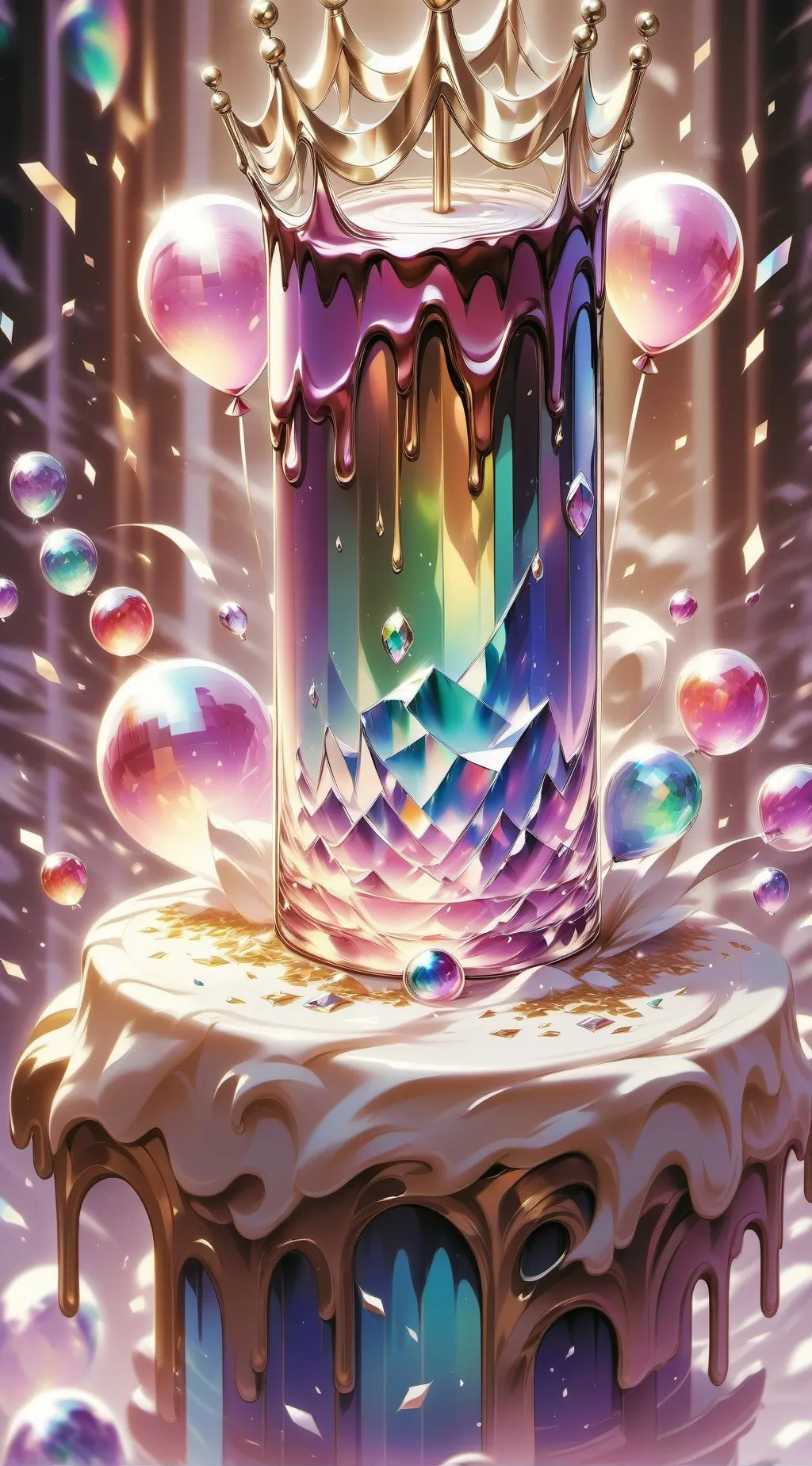 ai character: happy birthday background