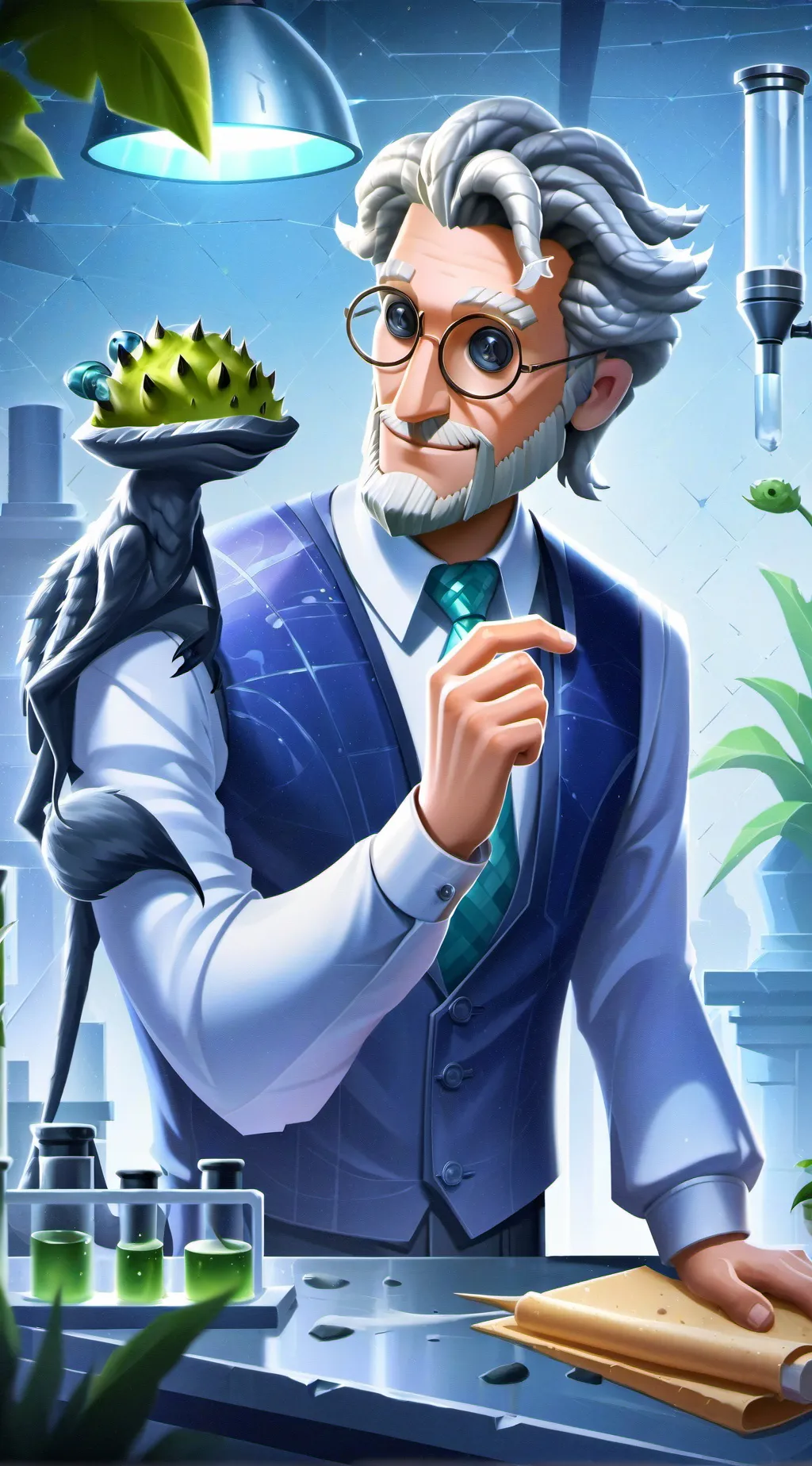 ai character: The Bio-Enchanted Sludge Connoisseur background