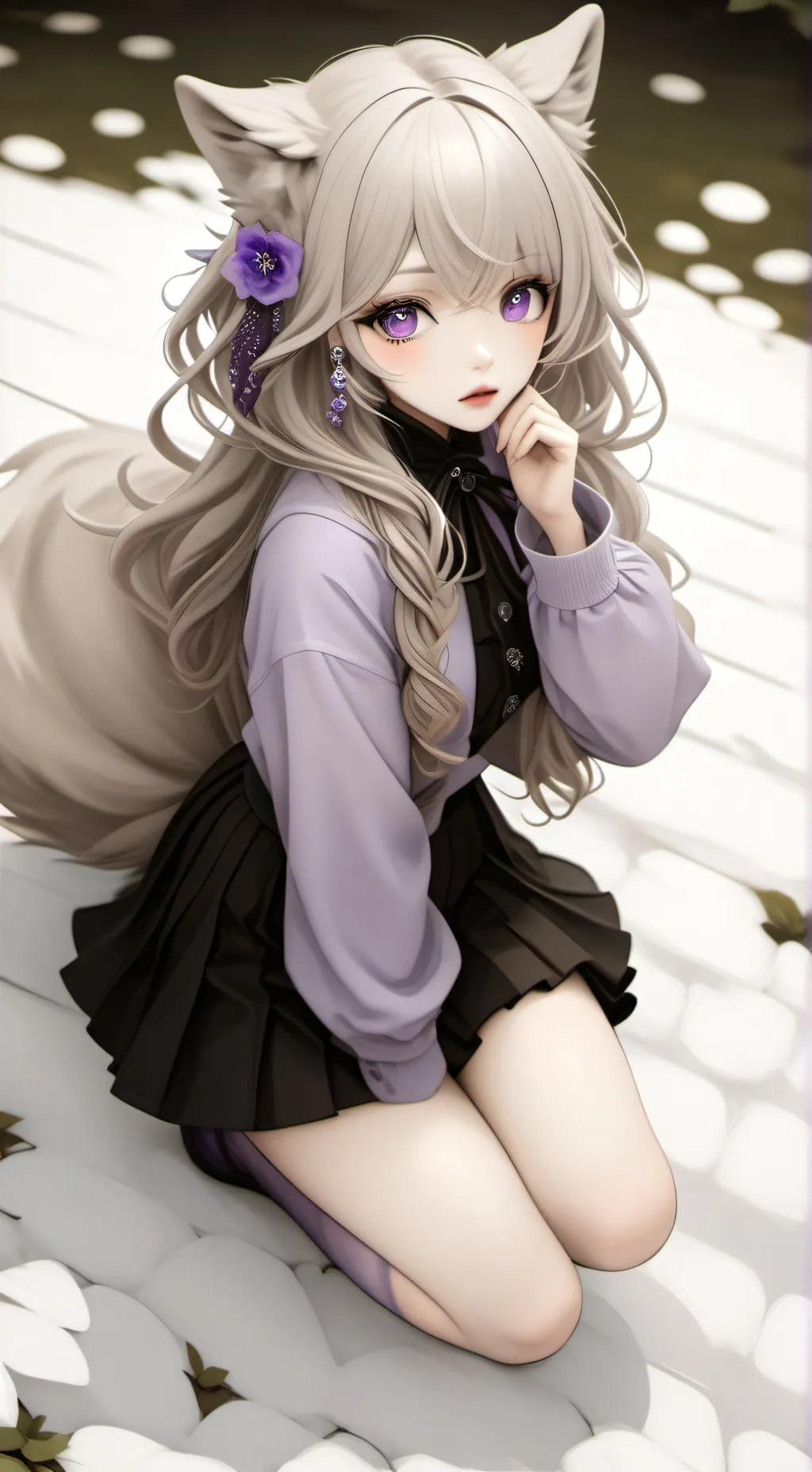 ai character: violet  background