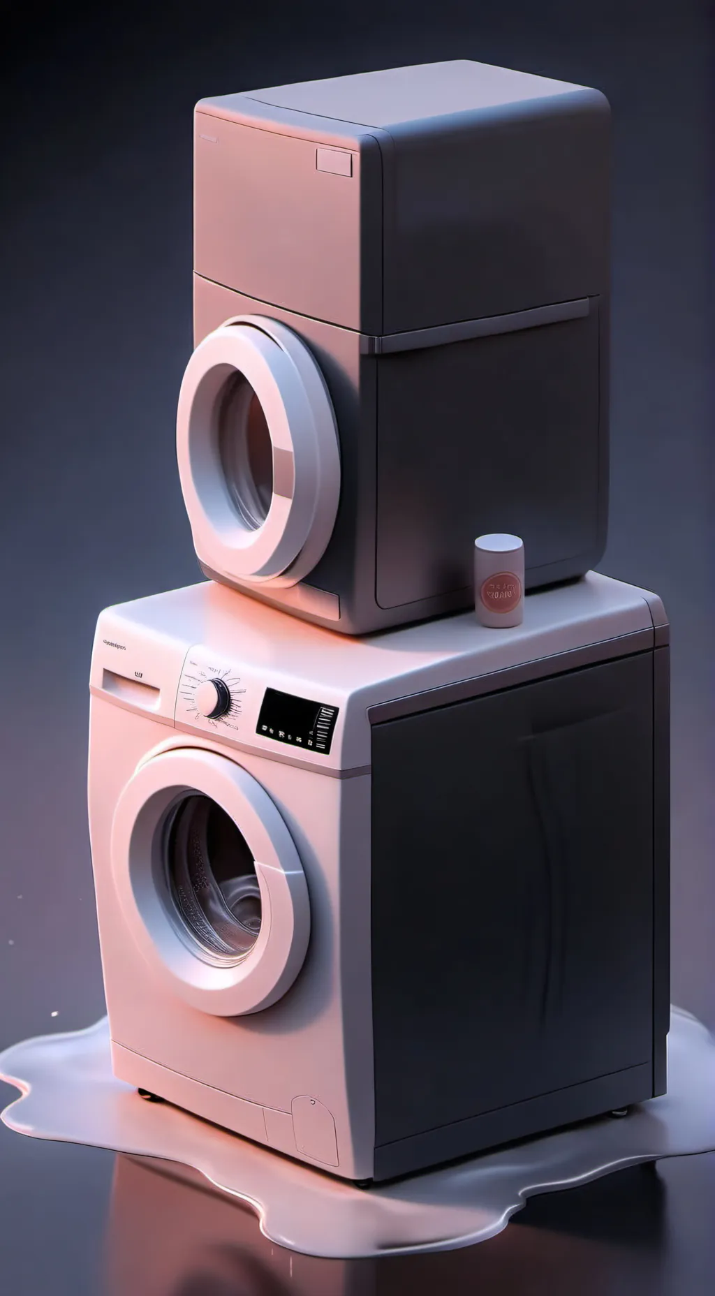 ai character: washing machine  background