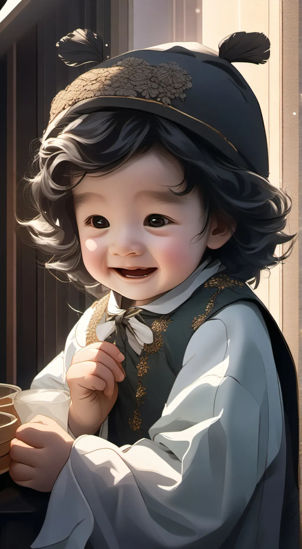 ai character: baby day background