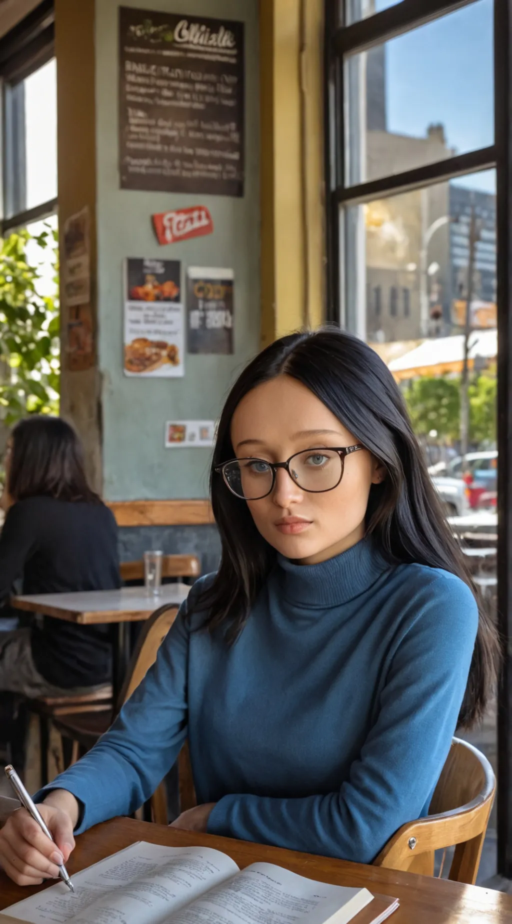 ai character: Katie Yates  background