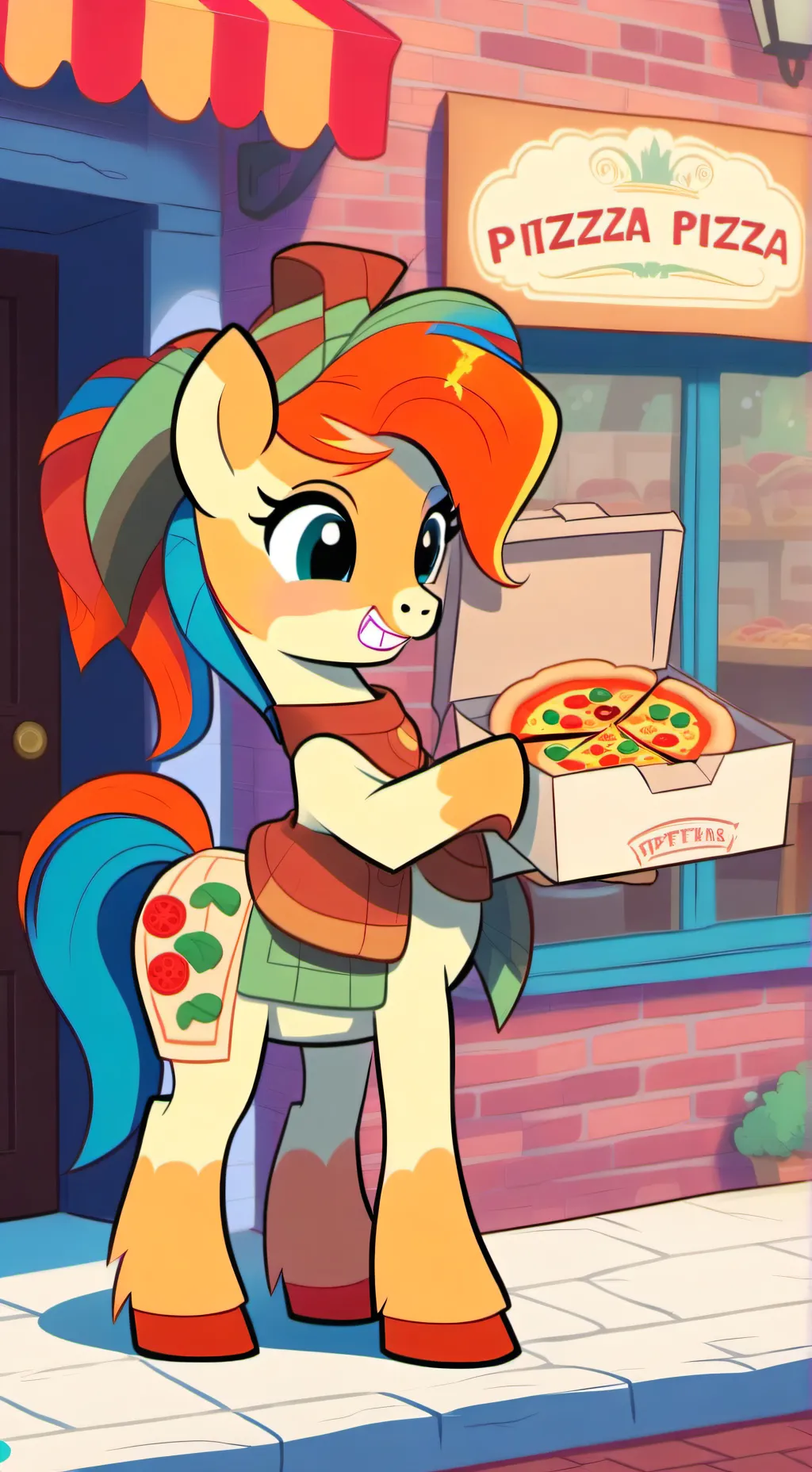 ai character: Pizza  background