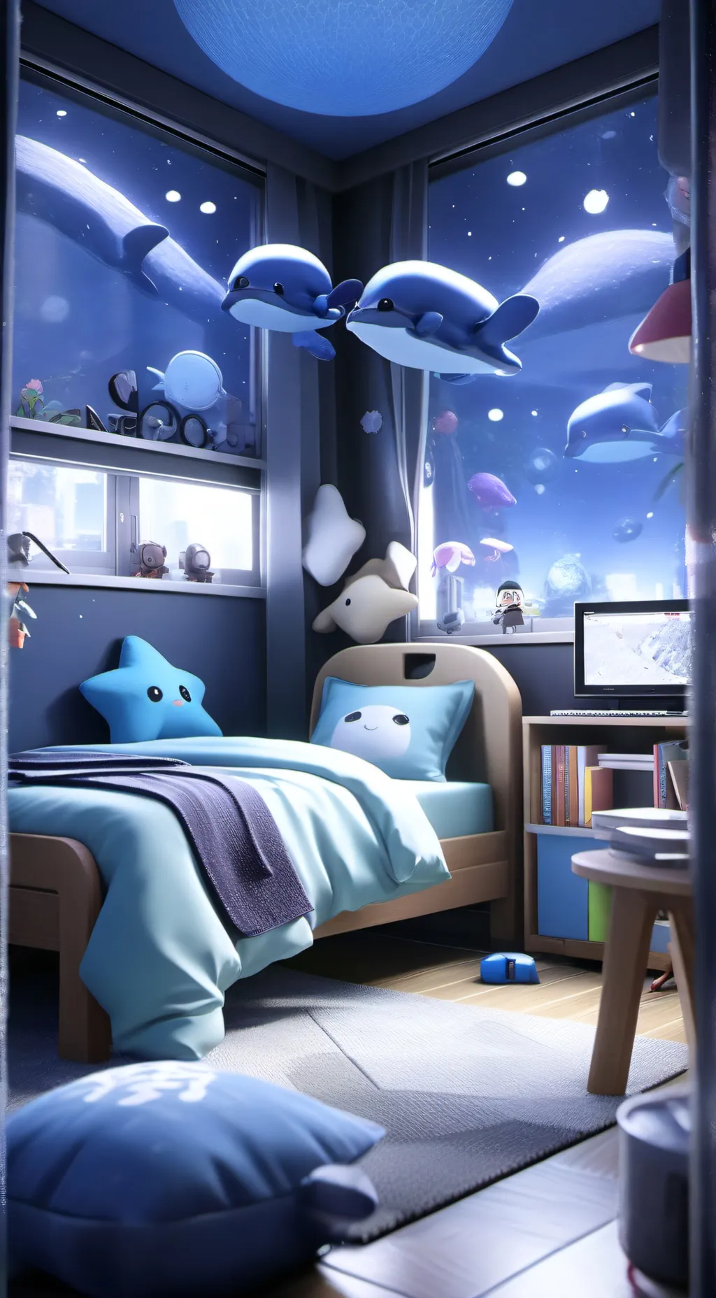 ai character: SG sleepover  background