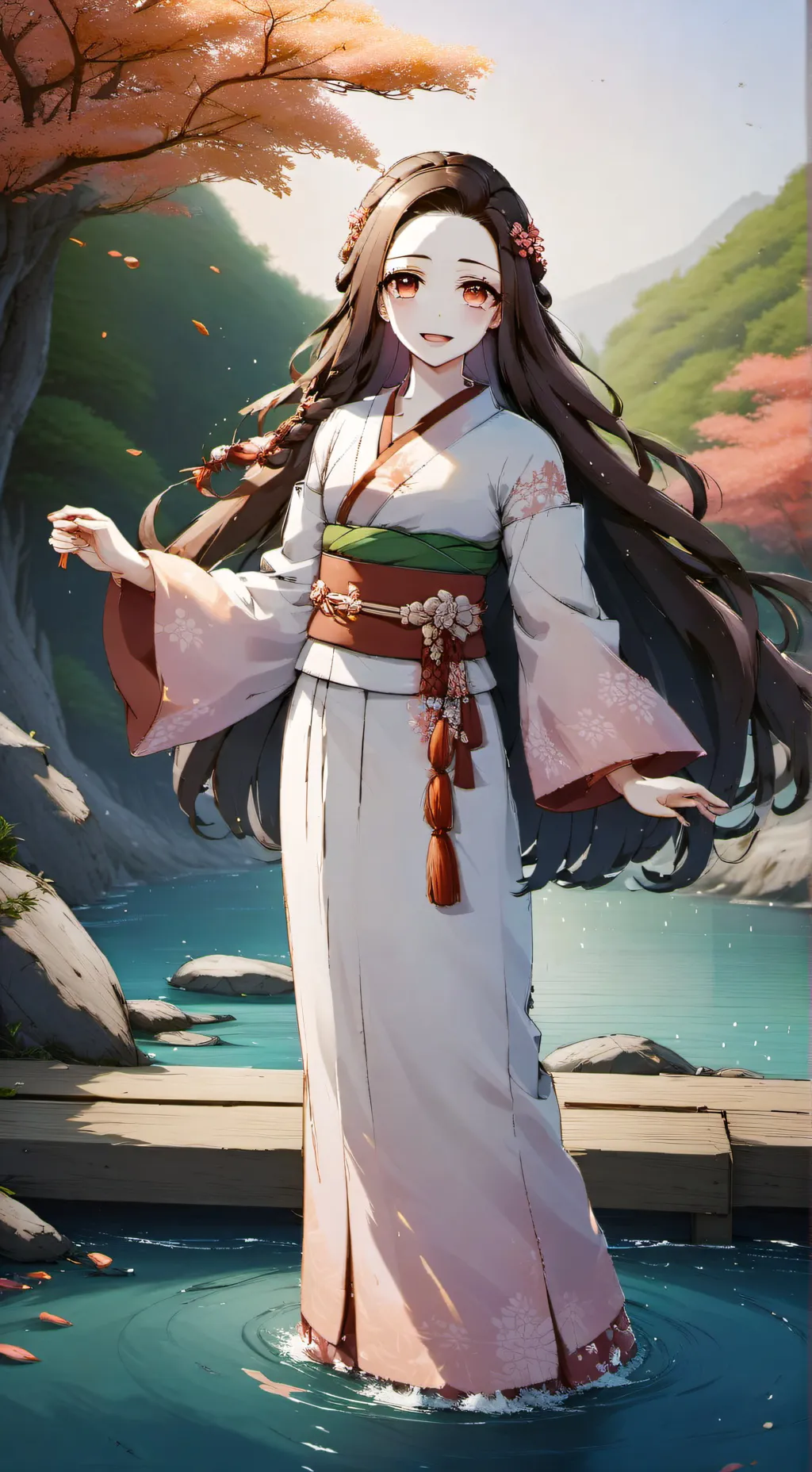 ai character: nezuko background
