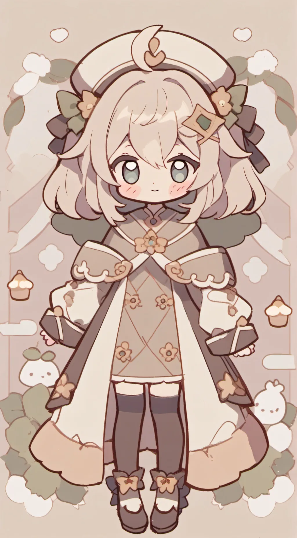 ai character: cute and sweet fam background