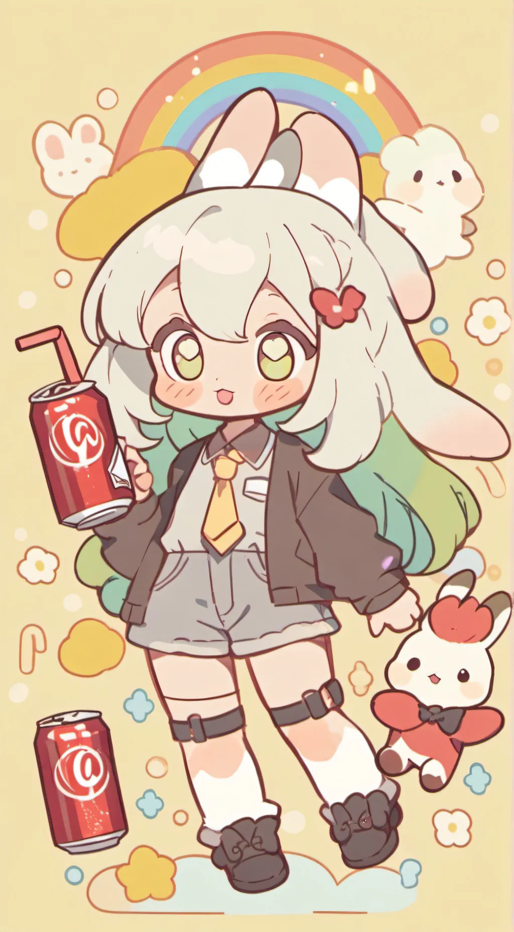 ai character: 🍫🥛pueblo labubu🥛🍫~ background