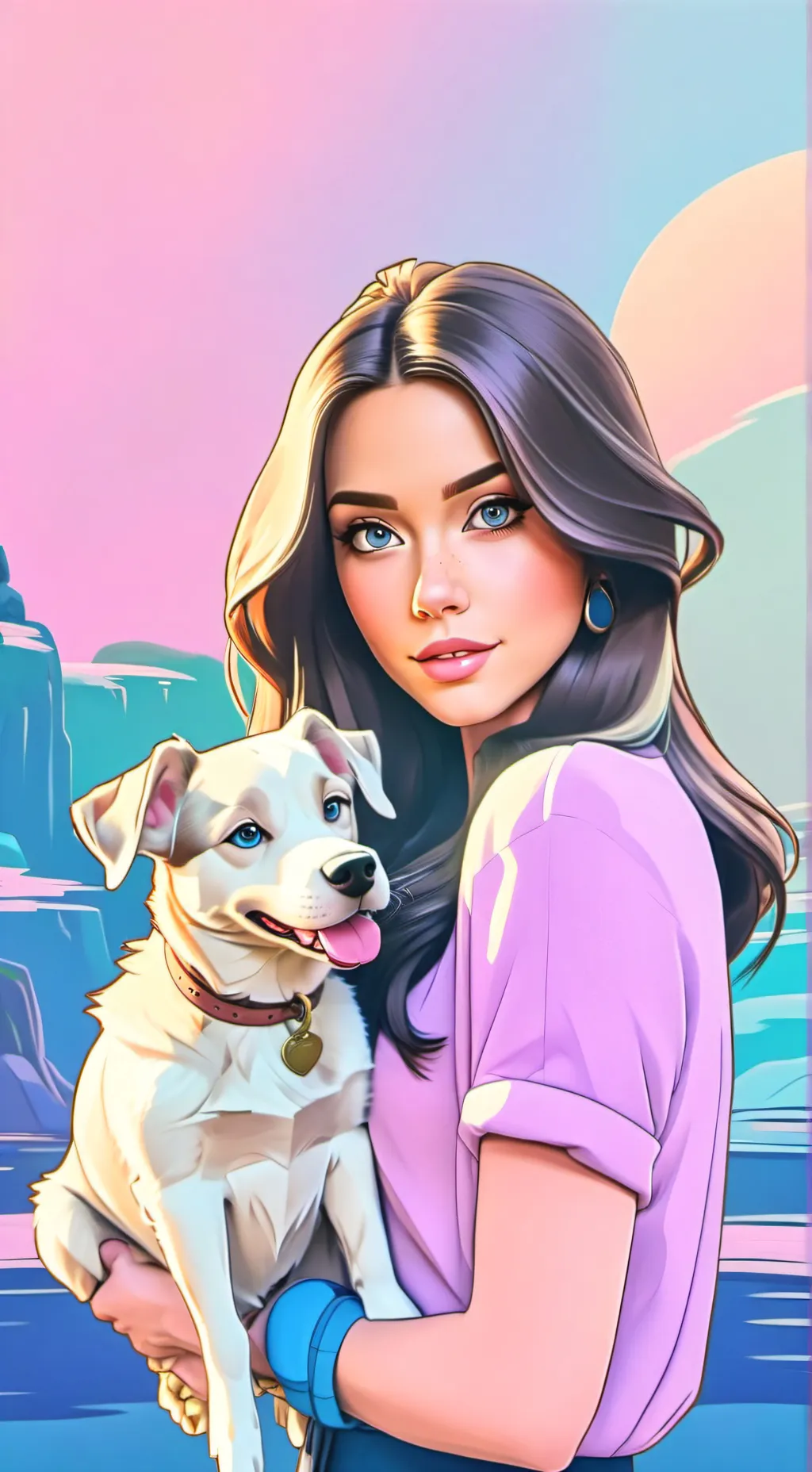 ai character: Maddie and Bella  background