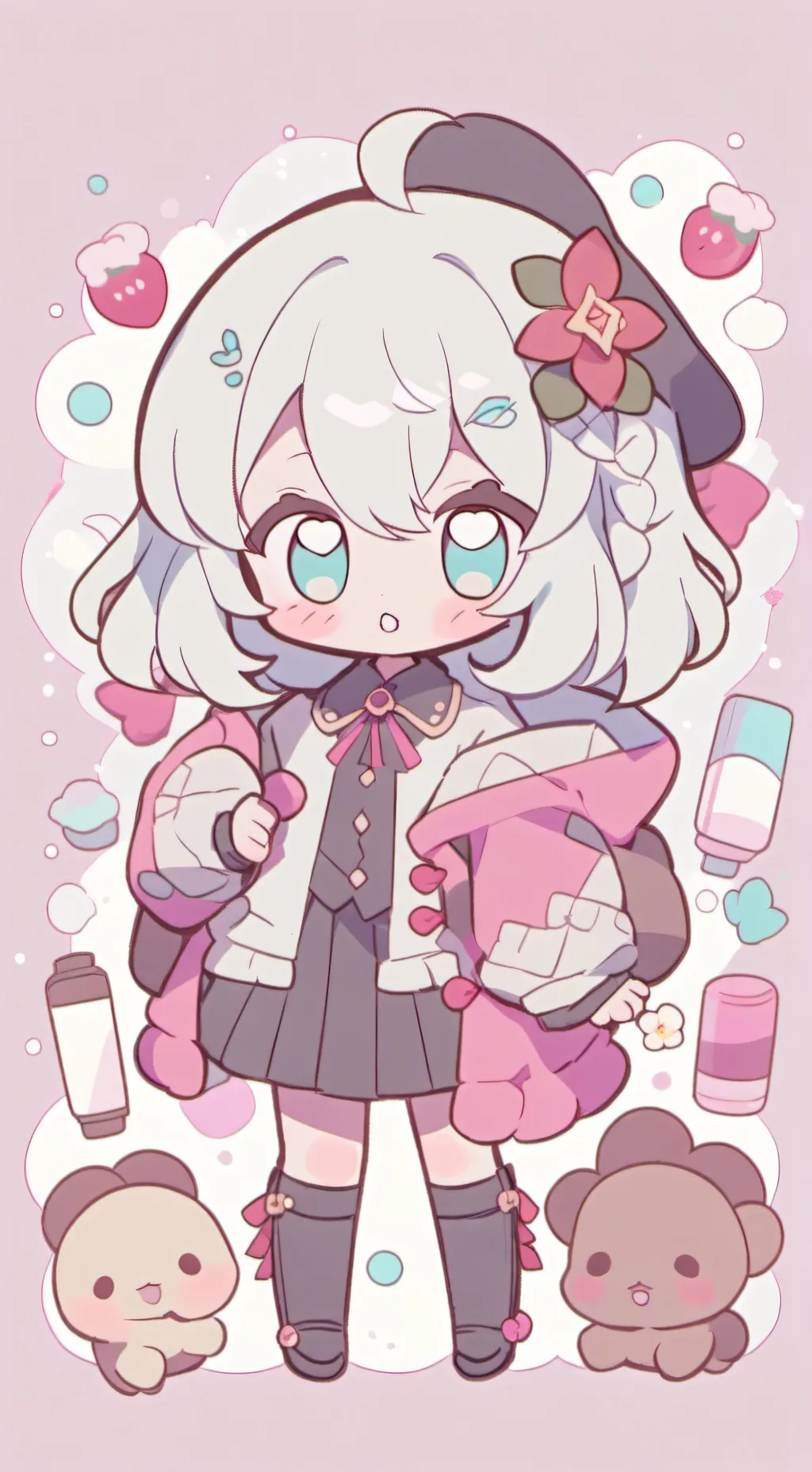 ai character: 💗Мини💗 background