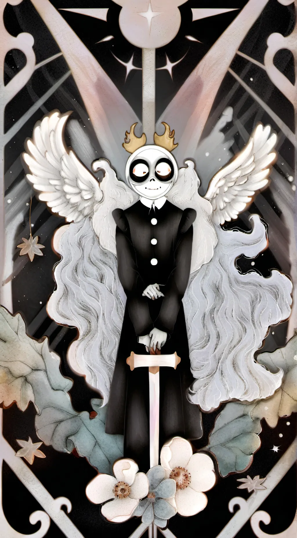 ai character: white monkey background