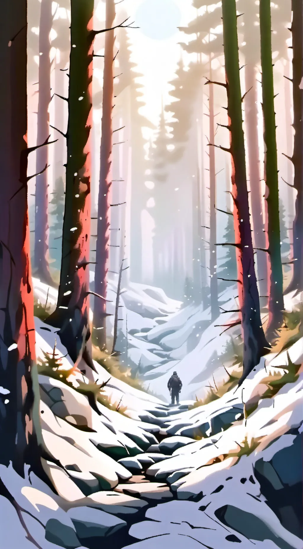 ai character: Exiting the Ruins background