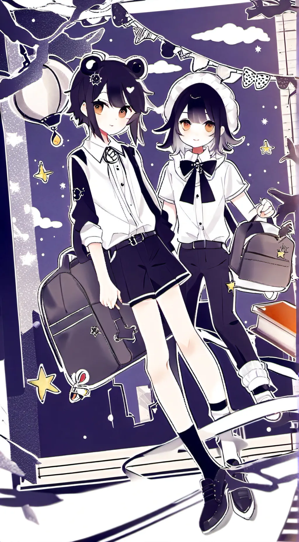 ai character: Welcome  home  sch background