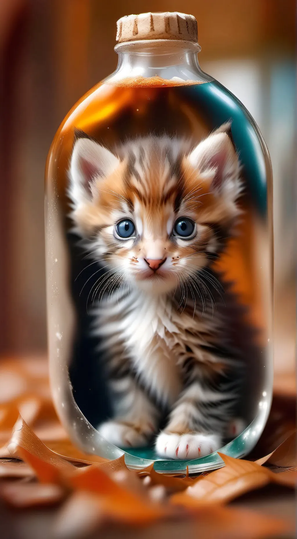 ai character: Newborn kitten background