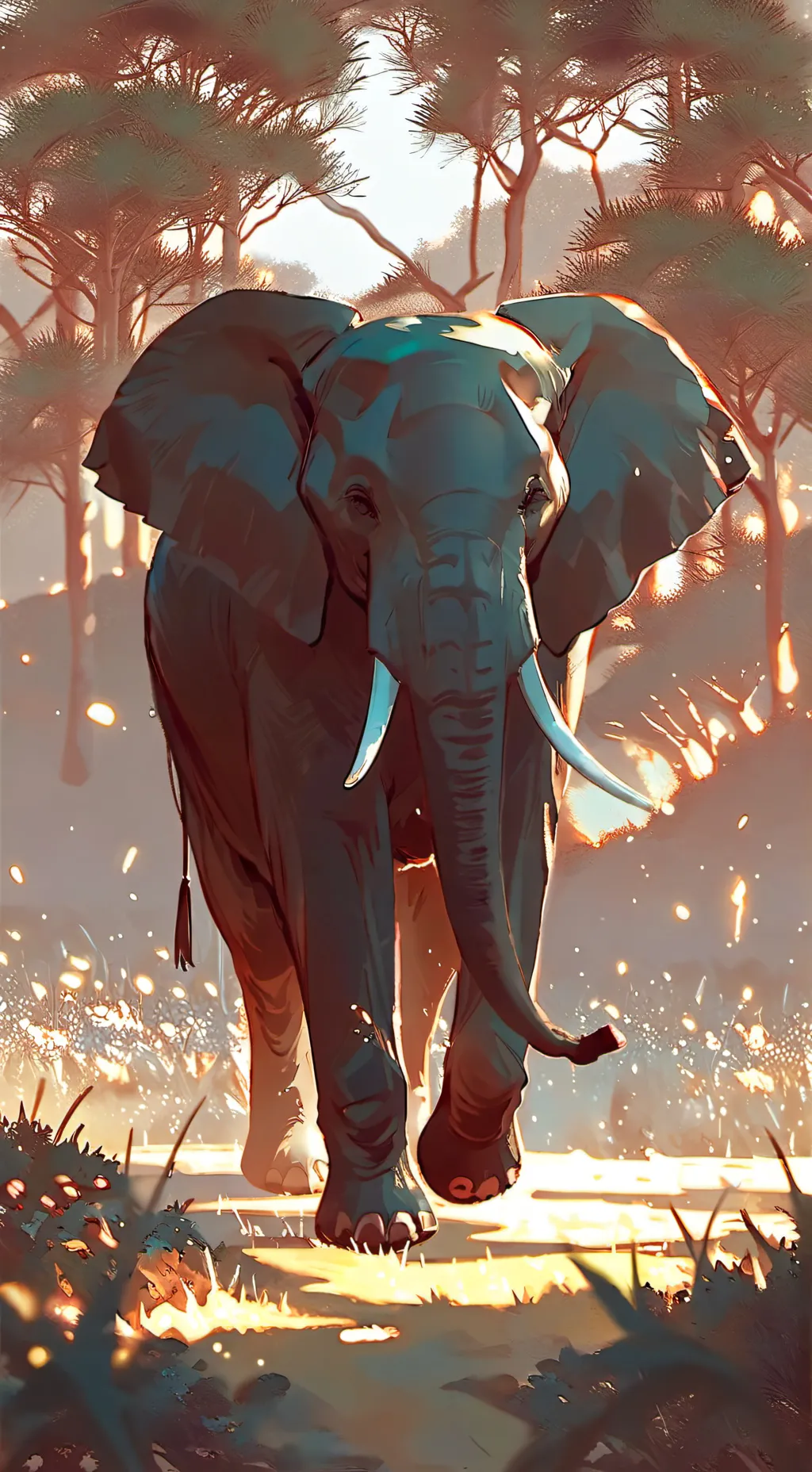 ai character: Elephant  background