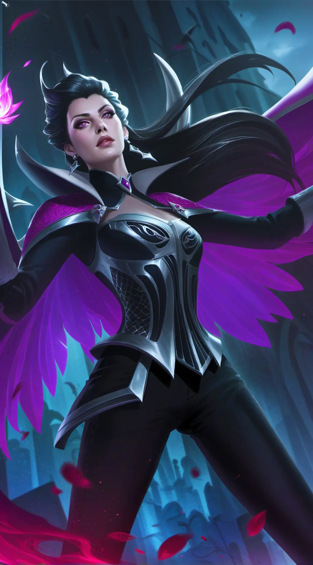 ai character: ÉVORA  background