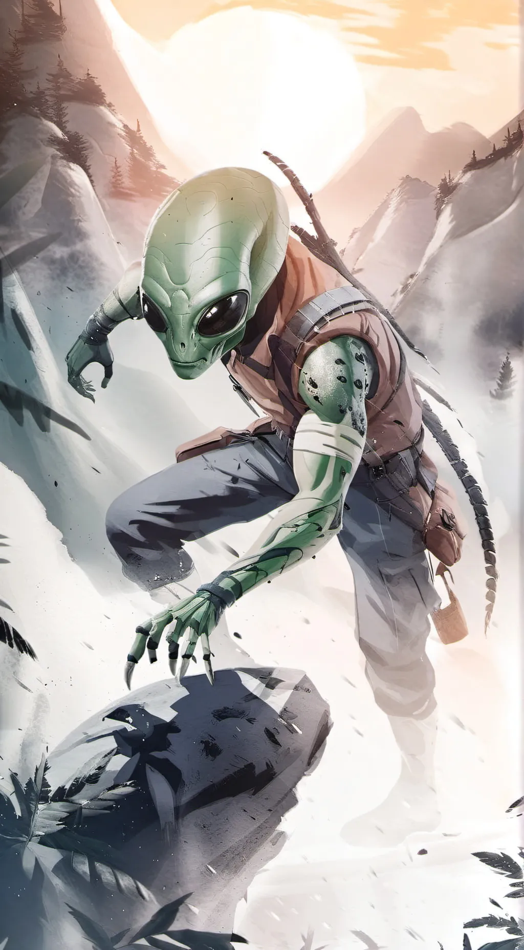 ai character: gleepus the alien  background