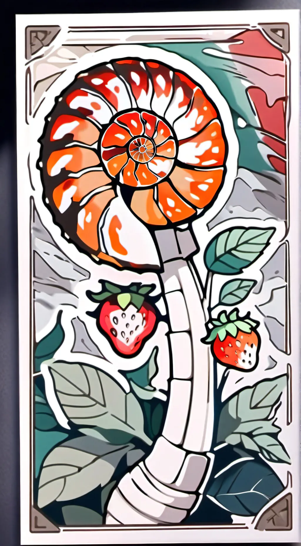 ai character: 🐚FOSSILBERRY🍓 background