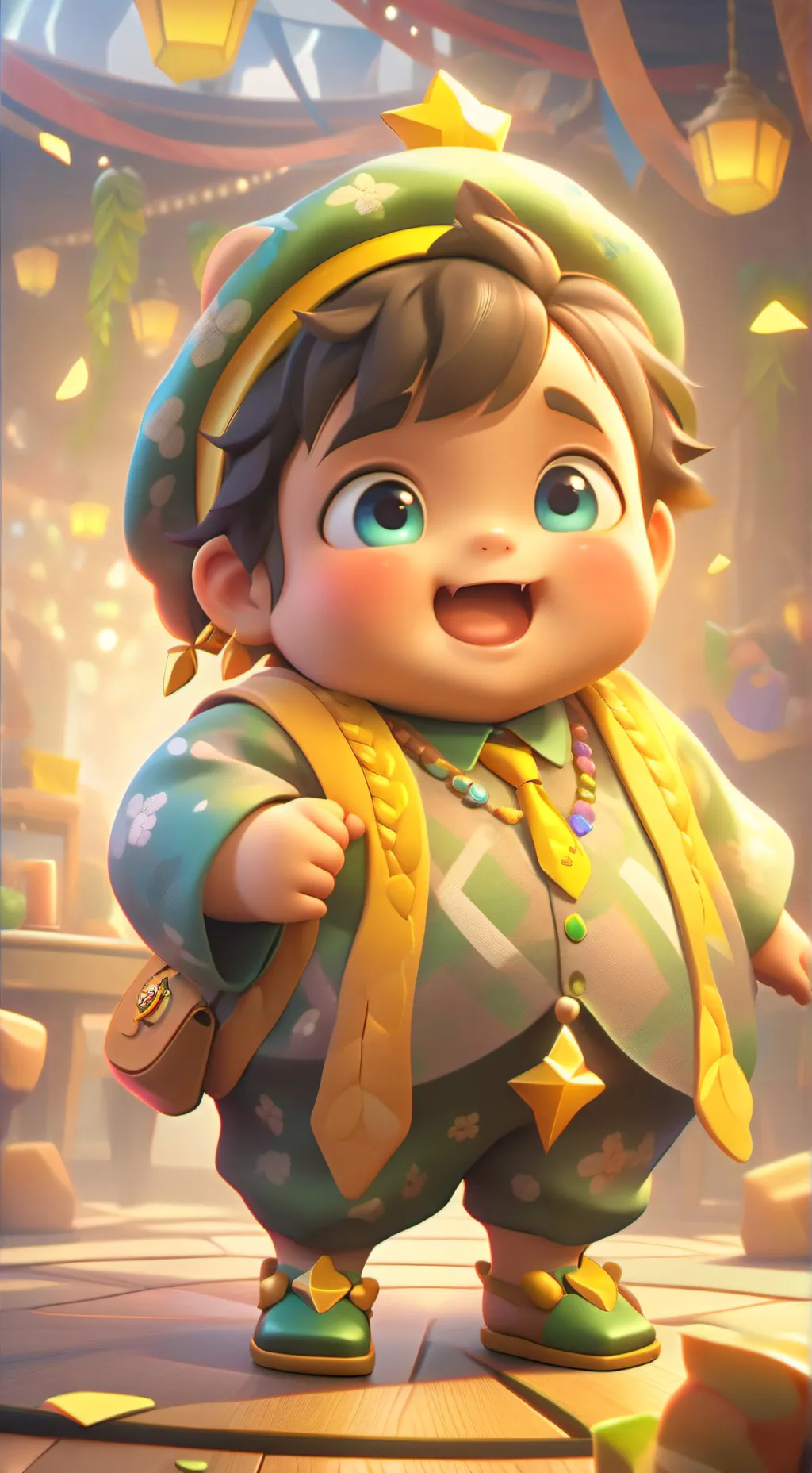 ai character: Obese baby background