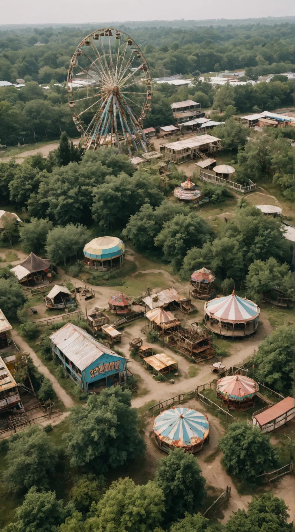 ai character: Abandoned park background