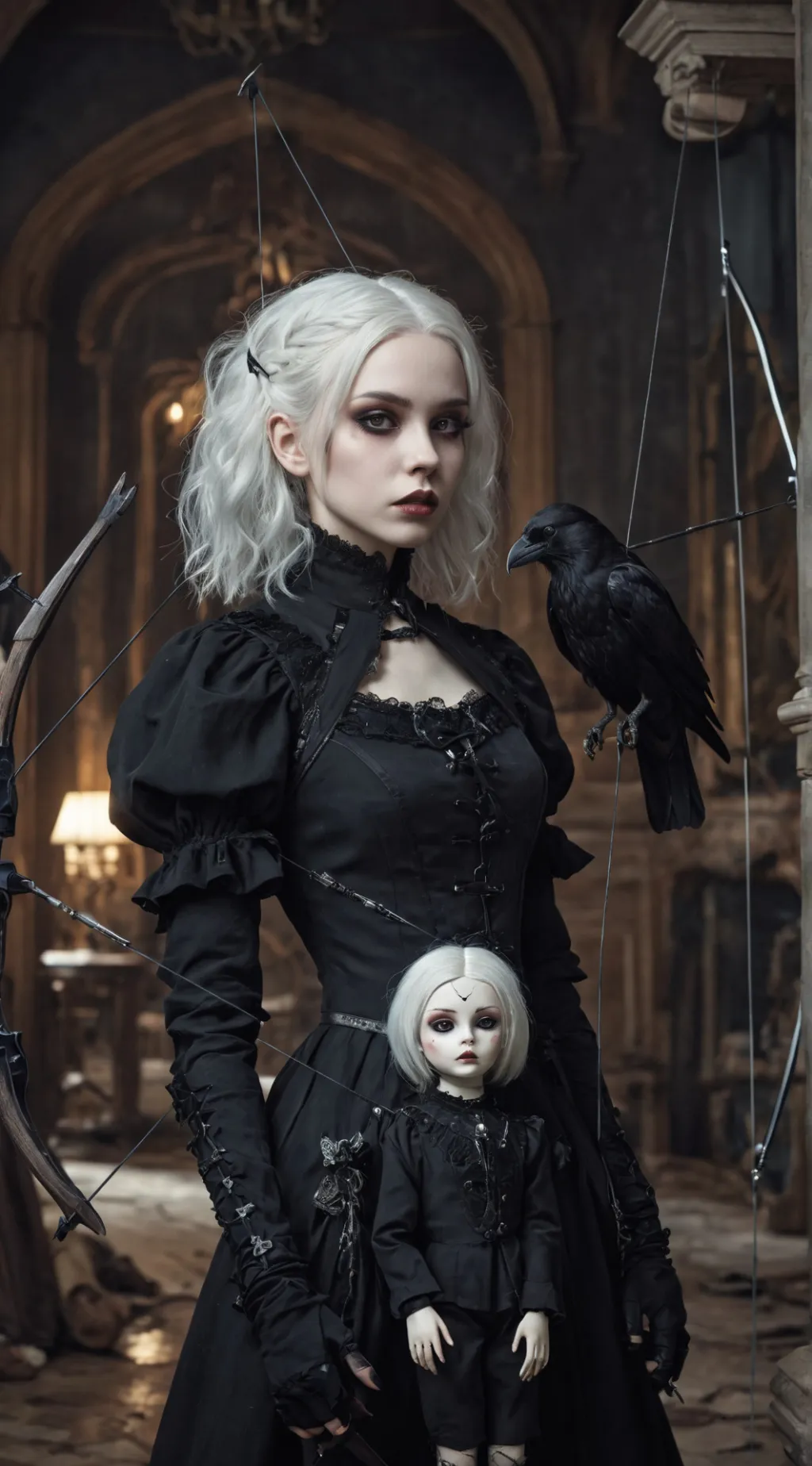 ai character: Wednesday Addams background