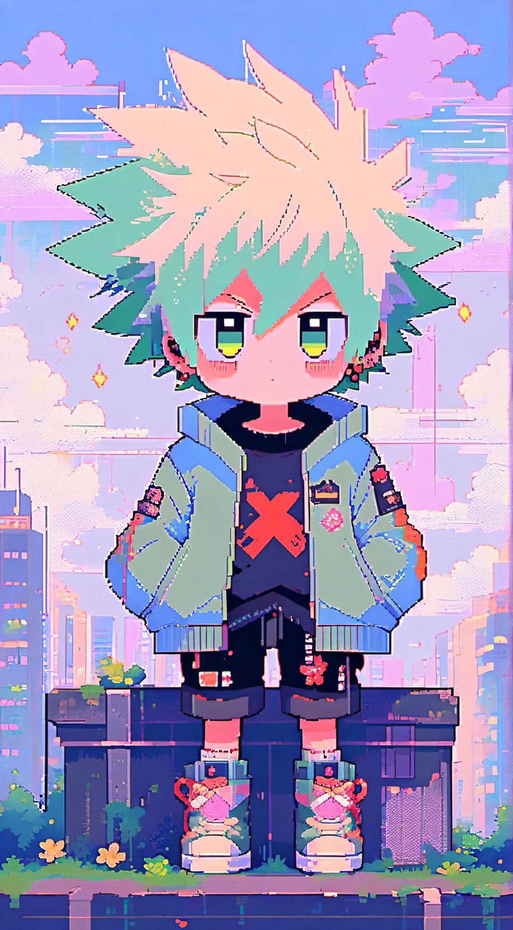 ai character: bakugo,deku, todo background
