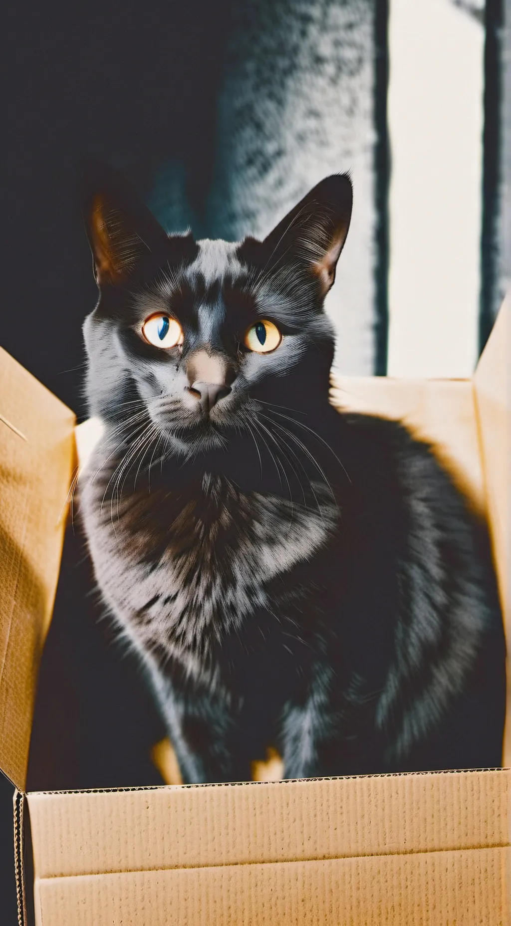 ai character: a Black cat background