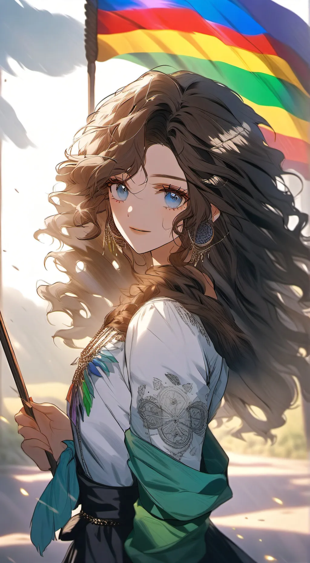 ai character: COMING OUT background