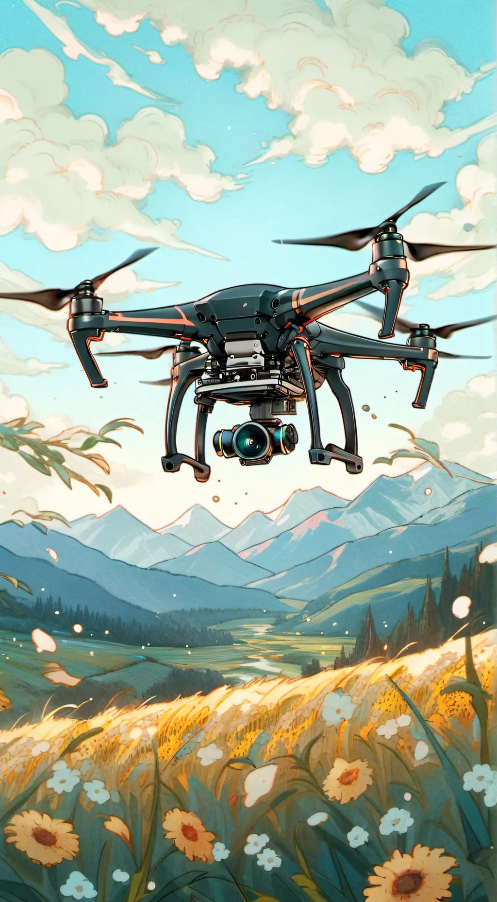 ai character: Uzi N and V J Cyn background