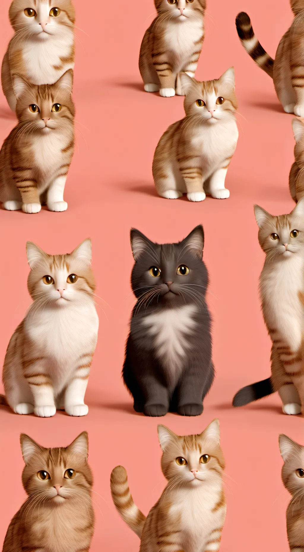 ai character: lily the cat emoij background