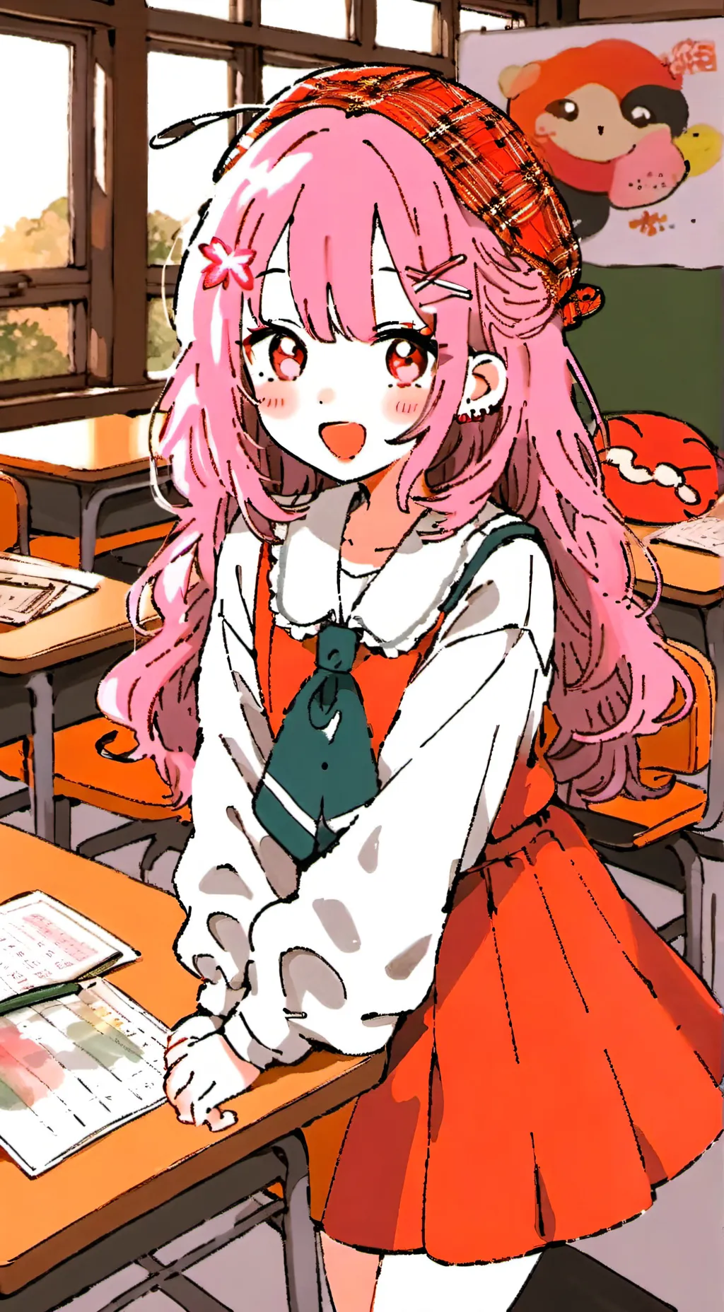 ai character: She roasting u background