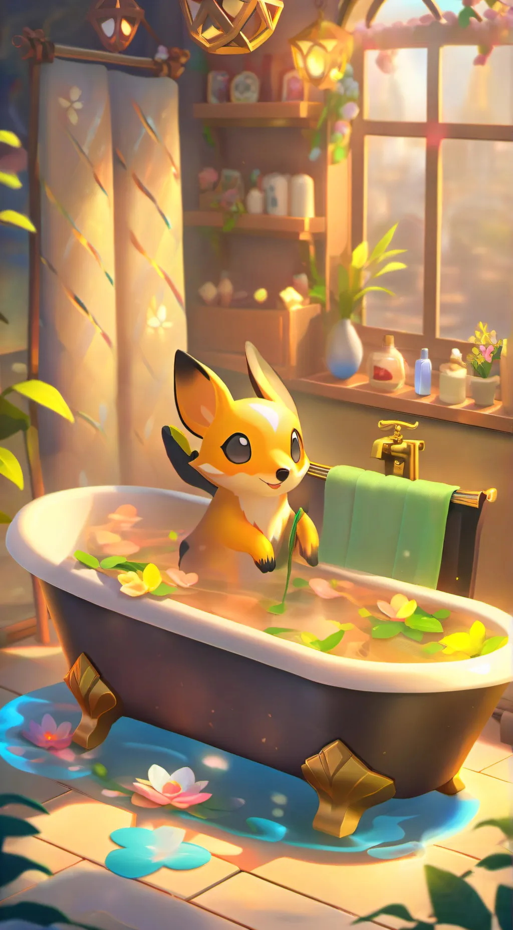 ai character: The sussy bath background