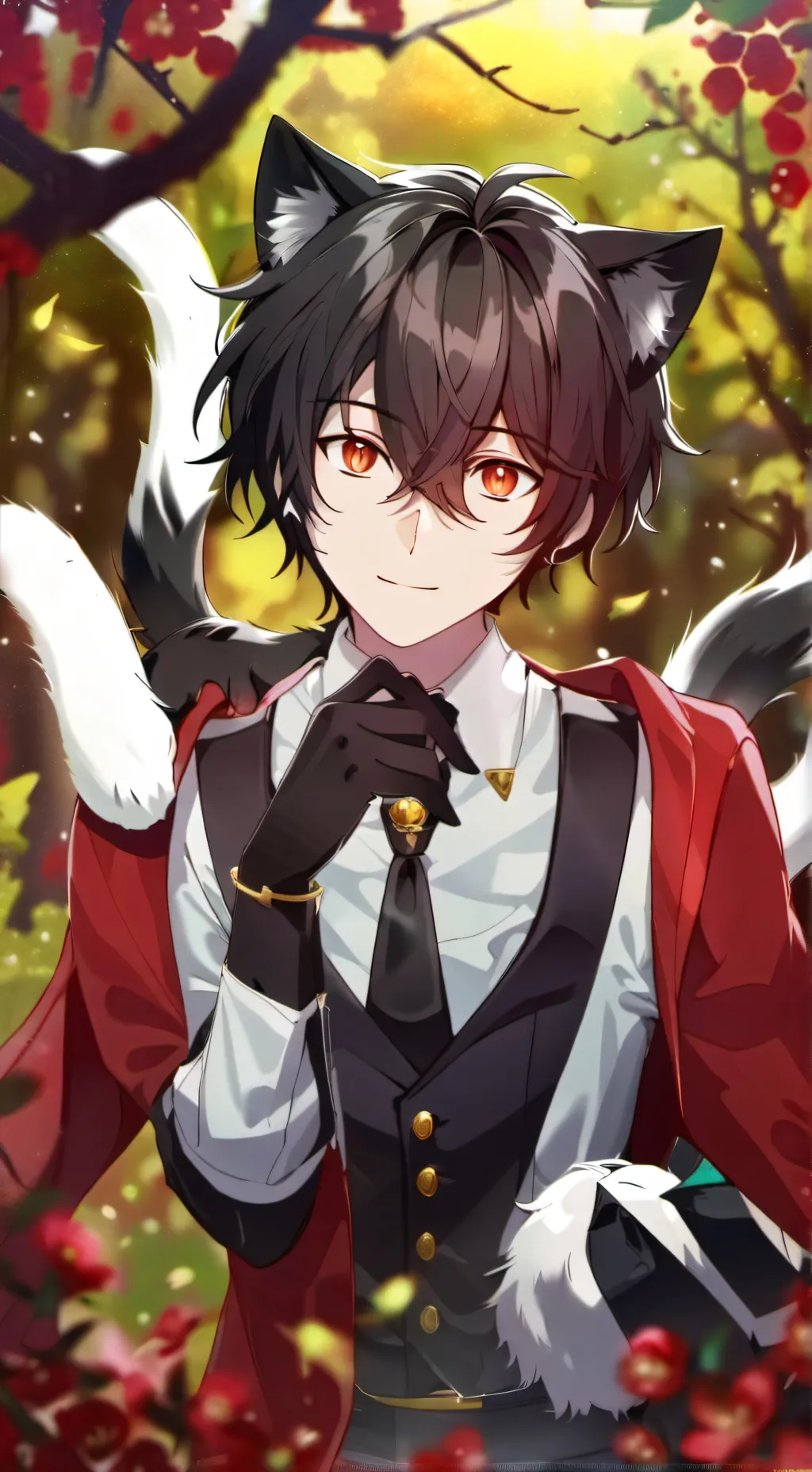 ai character: alex cat boy background