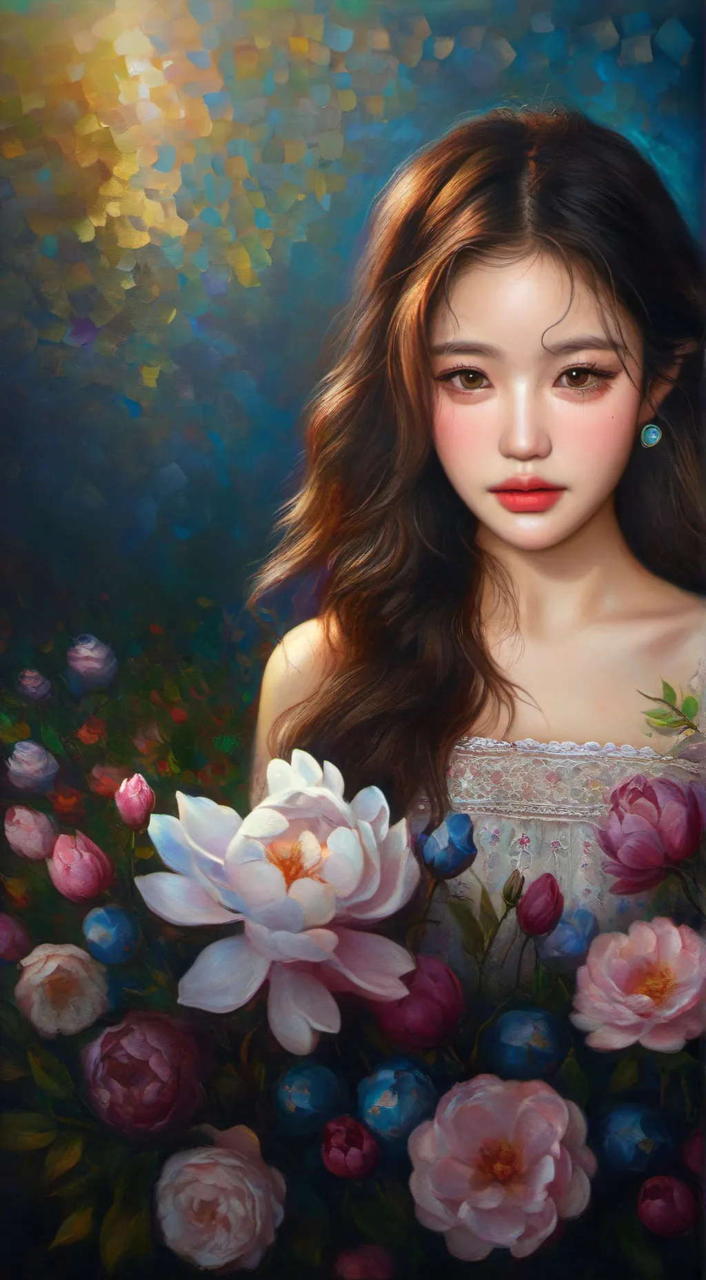 ai character: Wonyoung  background