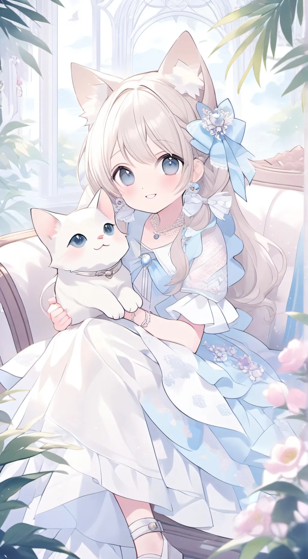 ai character: gata traviesa  background