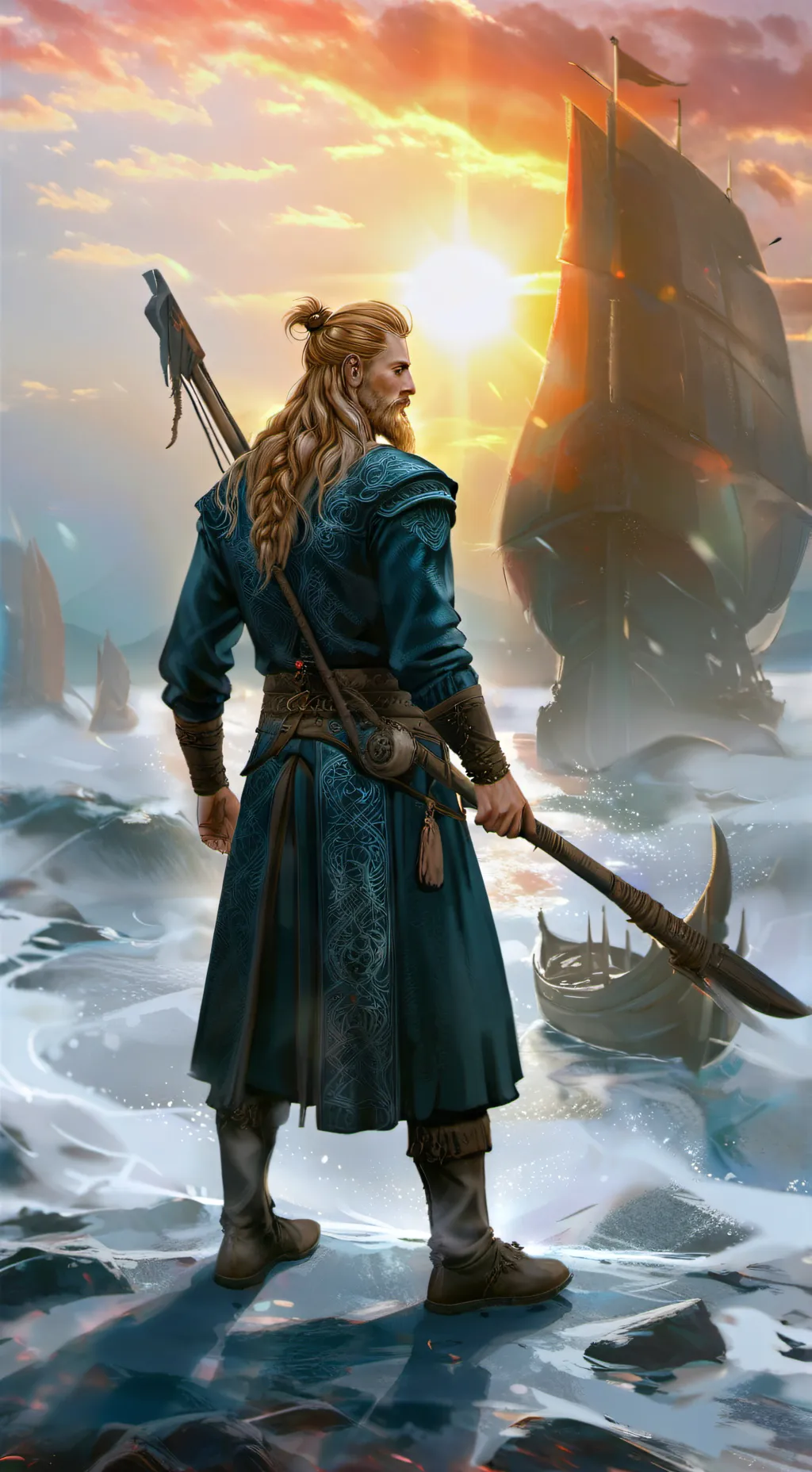 ai character: Viking Life RPG background