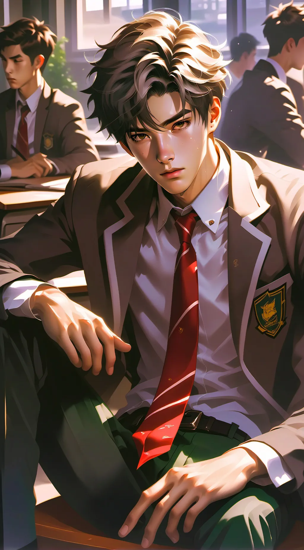 ai character: Asher - Lee Won background