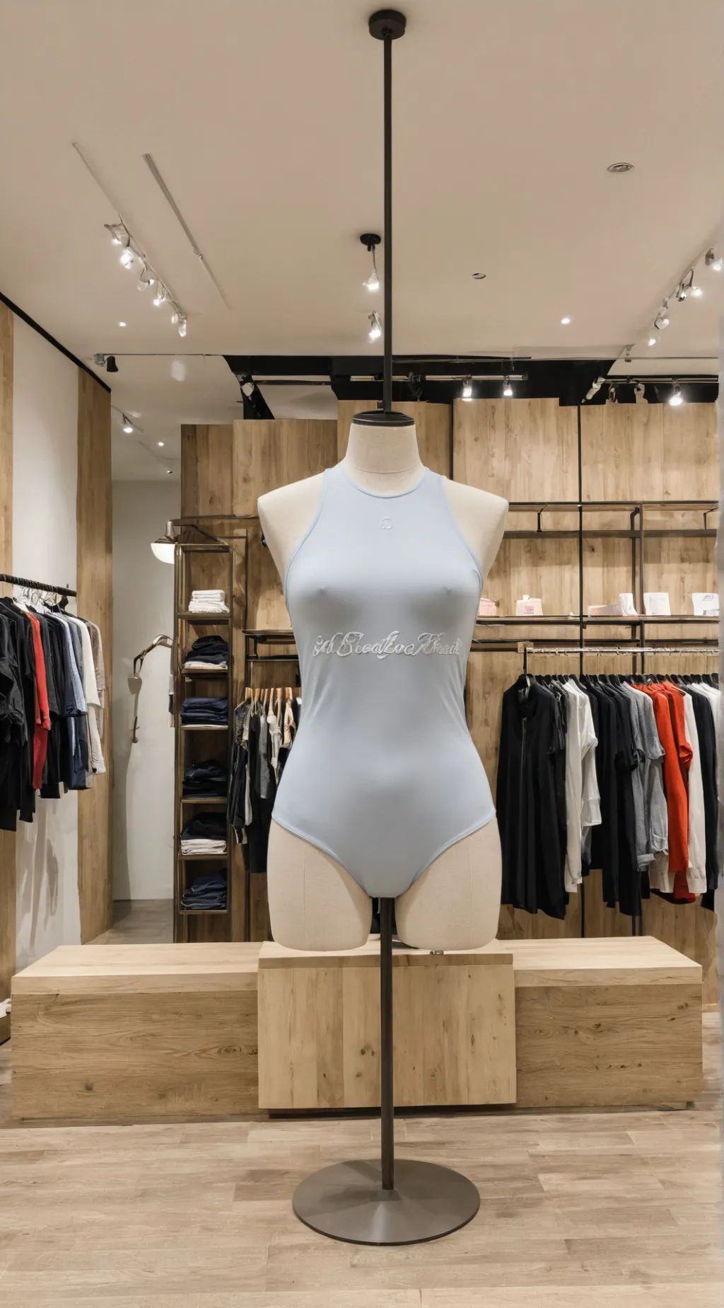 ai character: clothing store background