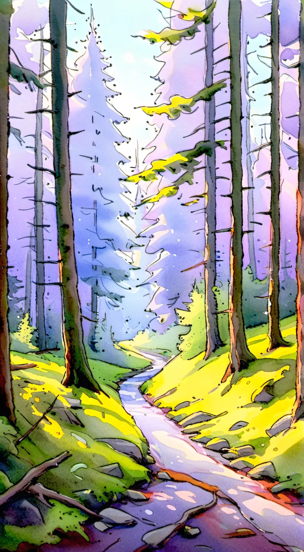 ai character: forest background