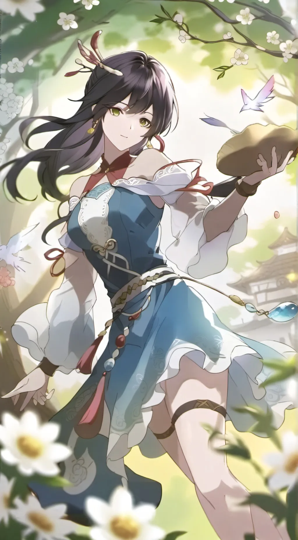 ai character: demon slayer  background