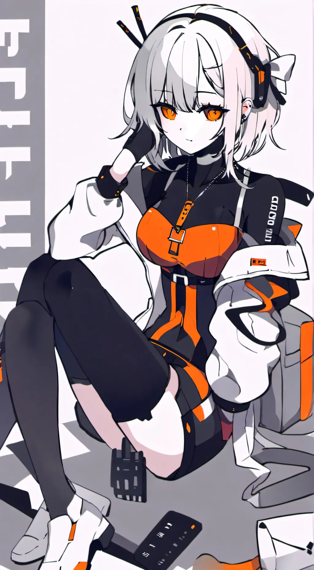 ai character: a robot girl background