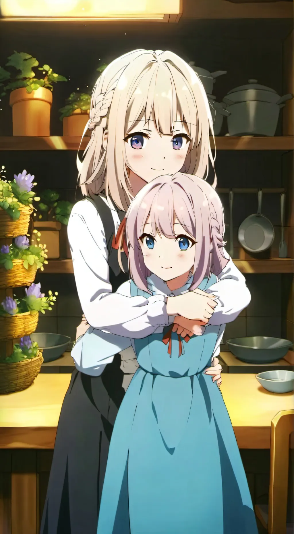 ai character: Your mom and sis background