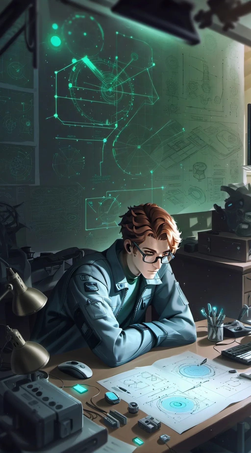 ai character: Baby Tech Tycoon background