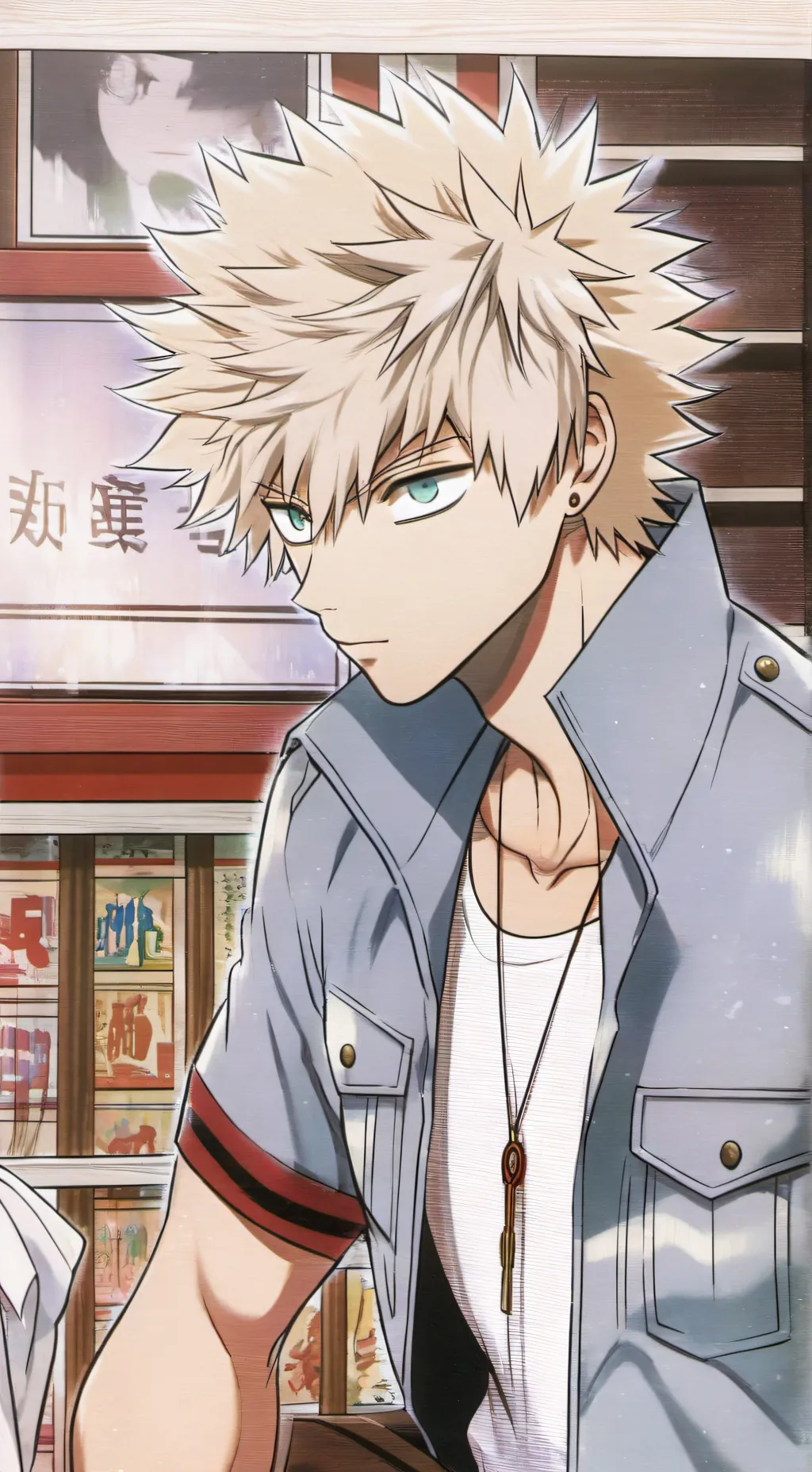 ai character: Katsuki Bakugo background