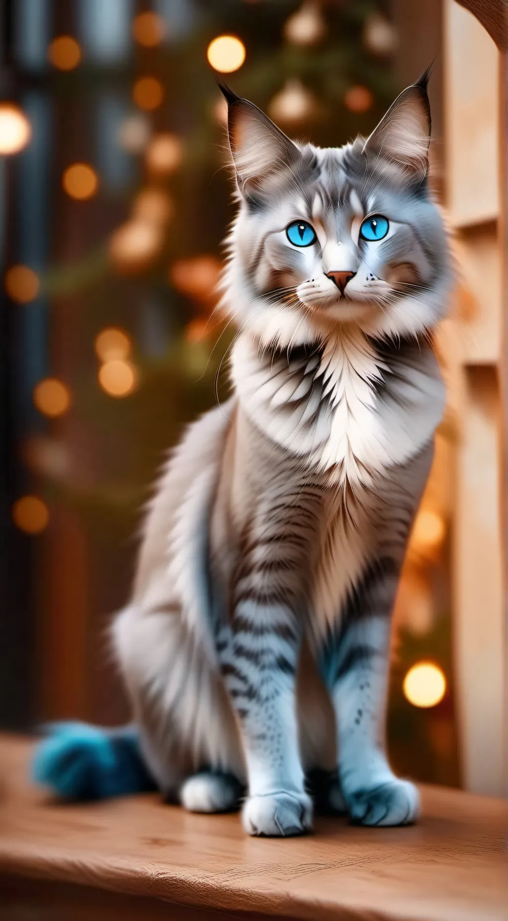 ai character: Blue'star(fur) background